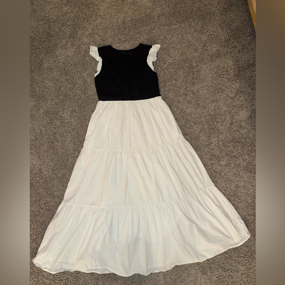 English Factory Black and White Dress